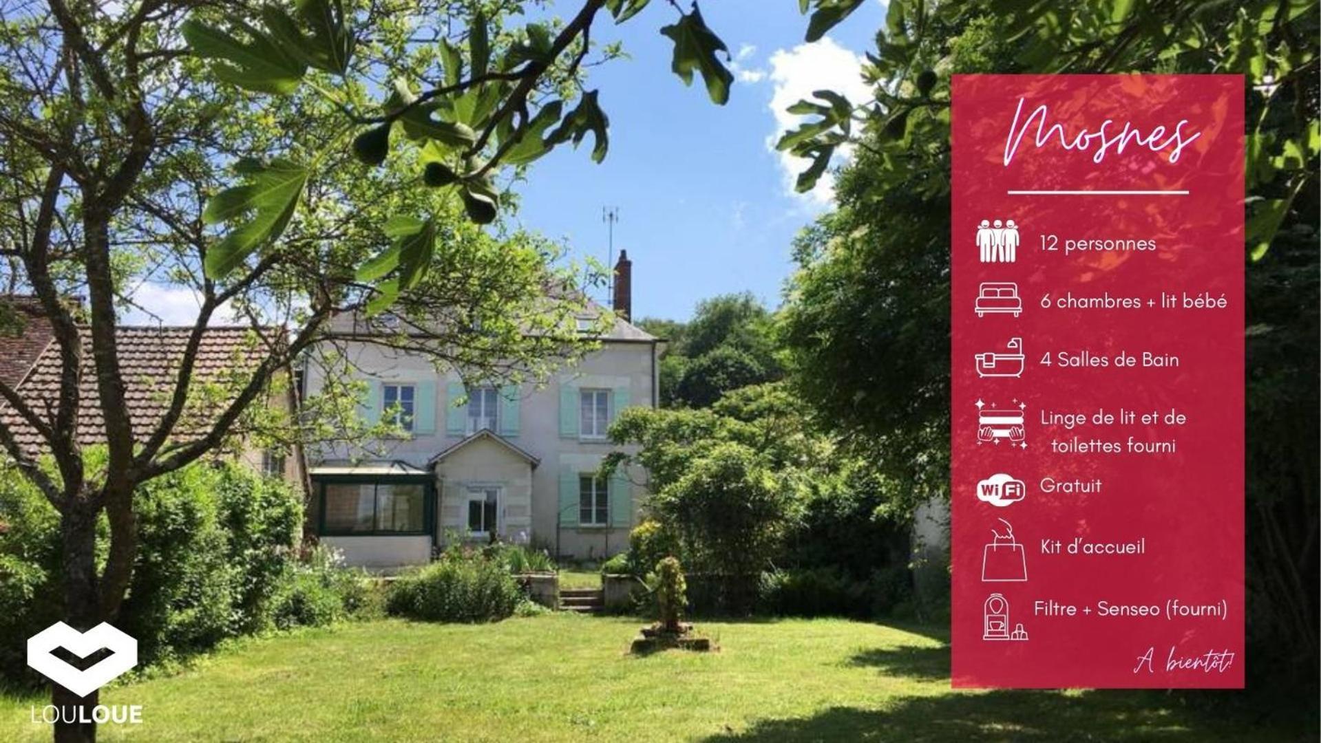 Grande Maison #6 Chambres #Proche Amboise/Tours 莫讷 外观 照片